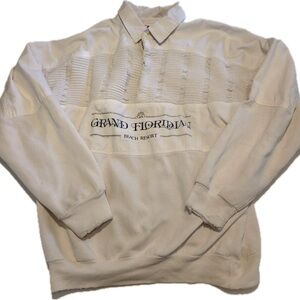 Vtg Disney Grand Floridian Beach Resort White Sweatshirt Pullover Womens S